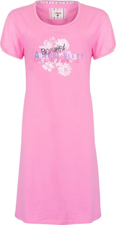 Tenderness Dames Nachthemd - 100% Katoen - Roze - Maat S