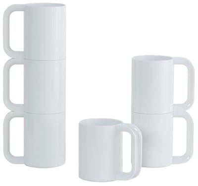 Heller Max Mokken set 6-delig - Ø73mm - H 108mm - Wit