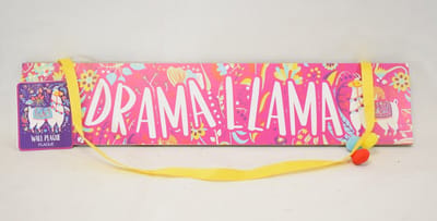 ZoeZo Design - Wandbord - wandbordje - DRAMA LAMA - pink - roze - geel - 37 x 38 cm - kinderkamer