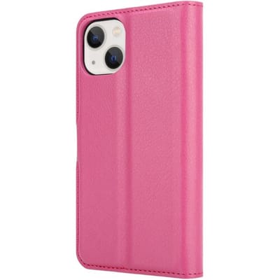 ShieldCase telefoonhoesje geschikt voor Apple iPhone 14 wallet case - roze - Bookcase hoesje portemonnee - Walletcase flipcase shockproof hoesje pasjeshouder