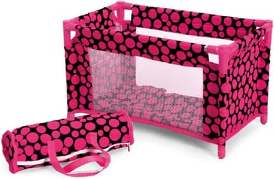 Luxe Poppenbed Fantasy 53x31x31.5 cm met Matras, Kussen en Zijvenster