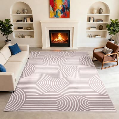 Omgoods - Wasbaar Geometrisch Tapijt 160 x 220 cm - Abstract en Antislip