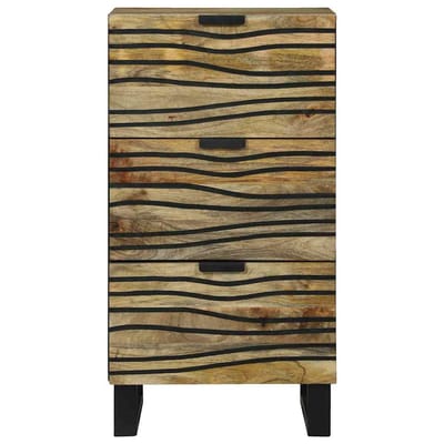 vidaXL - Dressoir - met - lade - Bruin - 40 - x - 33 - x - 75 - cm - massief - mangohout