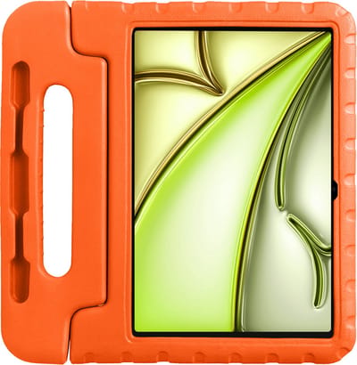 Hoes - Geschikt voor Apple iPad Air (2024/2025/2026) - 11 inch - Kinderhoes Shockproof Bumper - Kidsproof Case - Tablet Hoesje - Kinder Hoesje Cover - Oranje