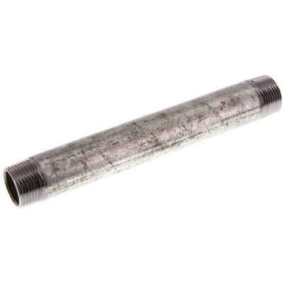 R 3/4'' Verzinkt Stalen Dubbele Pijpnippel 50 Bar DIN 2982 - 180mm [2 Stuks]