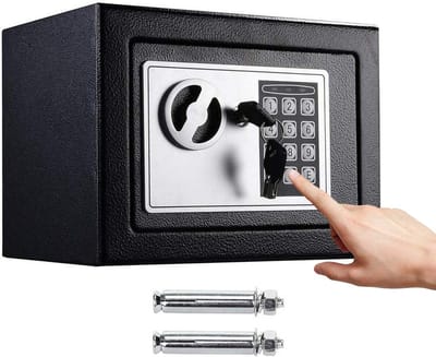Digitale Stalen Kluis - Elektronische Veiligheidskluis - Thuis Kantoor Hotel - Waterdicht Brandwerend - 8.5 Liter - Zwart