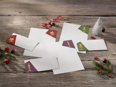 Knutselpapierset 'Cut-out style' met Kerstmotieven, A4-formaat
