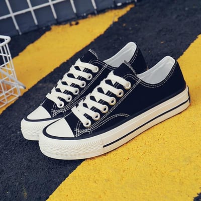 Replica Versie van Lage Canvas Schoenen Dames Zomer Harajuku Street Shooting Retro Studenten Schoenen Douyin Zelfde Trendy Schoenen 38