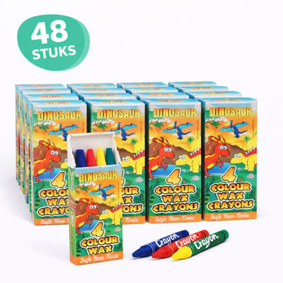 Isa's Friends® - Uitdeelcadeaus Dino Wasco's - 48 stuks - Traktatie - Uitdeelcadeautjes voor Kinderen