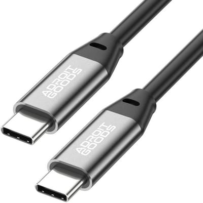 AdroitGoods 60w Usb-C Naar Usb-C Oplaad Kabel - Pd - Snellaad Kabel - 4K @ 60Hz video-output, 10Gbps dataoverdracht - 50CM