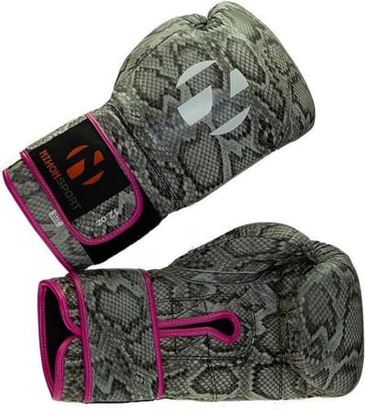 Bokshandschoenen Snake Nihon | slangenprint & Roze details