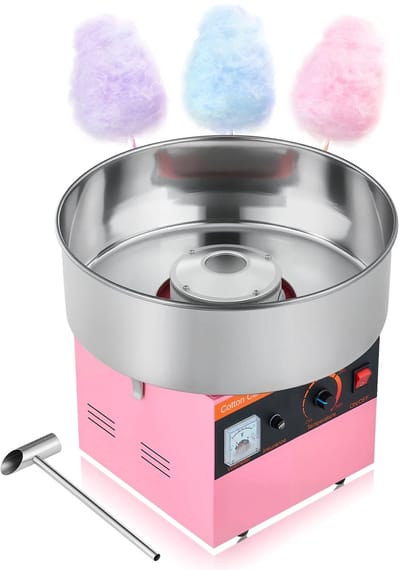 D&A Suikerspinmachine - Suikerspinspinmachines - Suikerspin - Suikerspin snoep - Makkelijk in gebruik - Roestvrijstaal - Roze