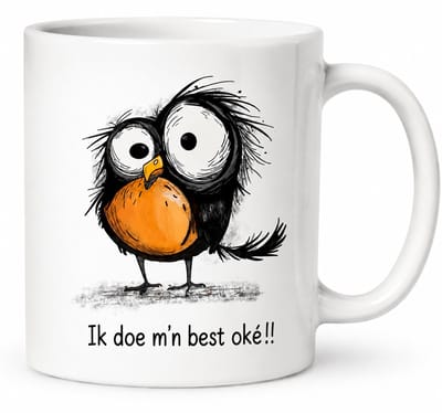 Koffiemok - Cadeau Verjaardag - Kado collega - Grappige mok – Mok - Duurzaam – Cadeau collega – Mok voor thuiswerk en kantoor - Duurzame mok - Humor Mok kantoor - Cadeau Juf of Meester -