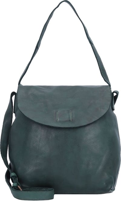 HAROLD'S Leren Schoudertas Submarine Shoulderbag Green Donkergroen