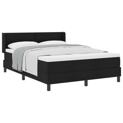 vidaXL - Boxspring - bed - met - hoofdeinde - Zwart - 200 - x - 140 - cm - Stof