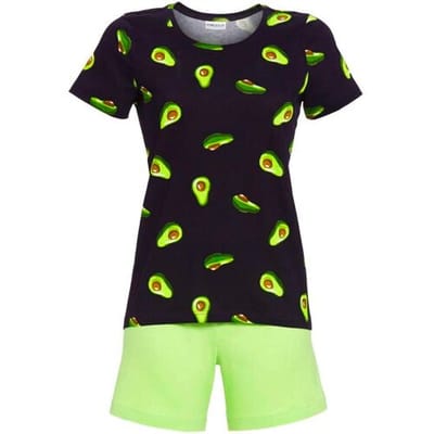Katoenen shortama avocados Ringella - Blauw - Maat - 42