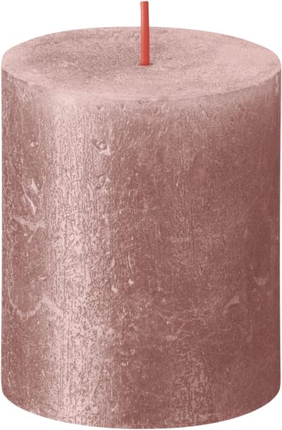 Bolsius Rustiek Stompkaars Hoogte 8 cm - Ø68 mm Shimmer Pink