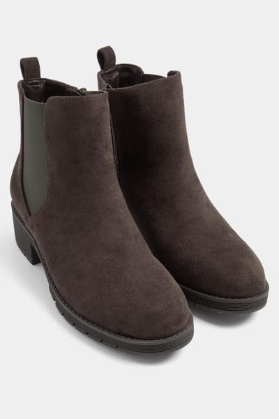 Yours Bruine Imitatiesuède Chelseaboots In Brede Epasvormsize 37E