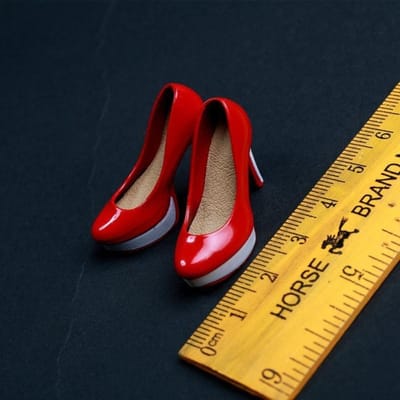 16 Schaal 16 Hoge Hak Schoenen Simulatie Vrouwelijke Vrouwen Pop Stiletto Schoenen Actiefiguur Dagelijkse Draagpop Schoenen red