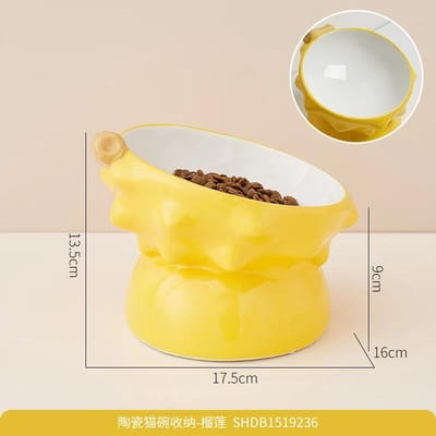 Fournitures ménagères gamelle pratique pour chat cadeau surprise Saint-Valentin décoration ornements salon yellow
