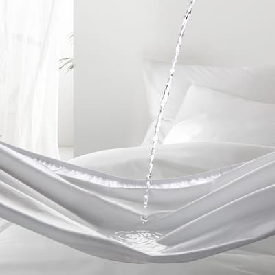 De Witte Lietaer Matrasbeschermer Swan White - 90 x 200 (30 hoog) cm - Katoen