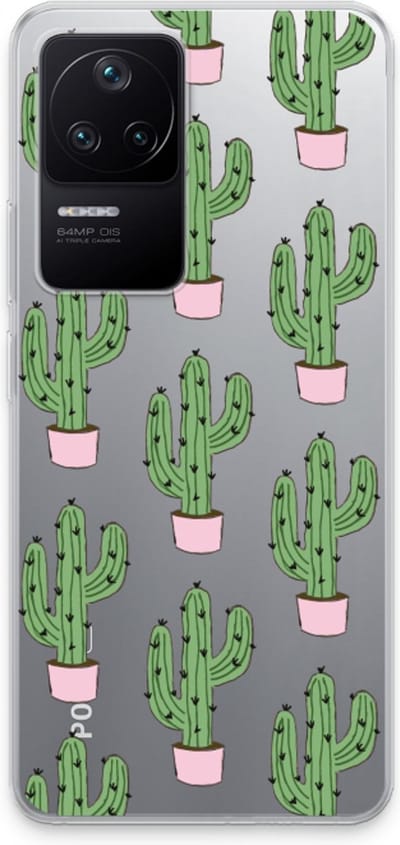 Case Company® - Hoesje geschikt voor Xiaomi Poco F4 hoesje - Cactus Lover - Soft Cover Telefoonhoesje - Bescherming aan alle Kanten en Schermrand