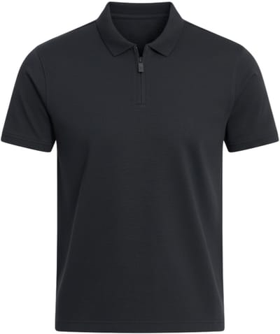 OMBRE Polo - Regular Fit - Katoen - Korte Mouw Zwart S