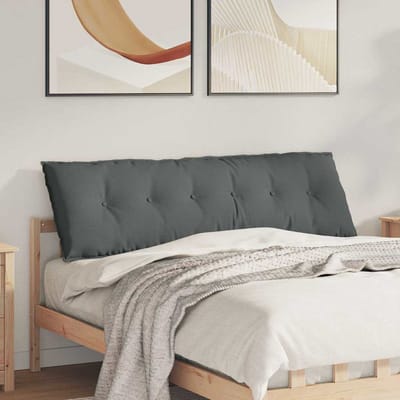 vidaXL - Rugkussen - Donkergrijs - 200 - x - 19 - x - 50 - cm - Stof