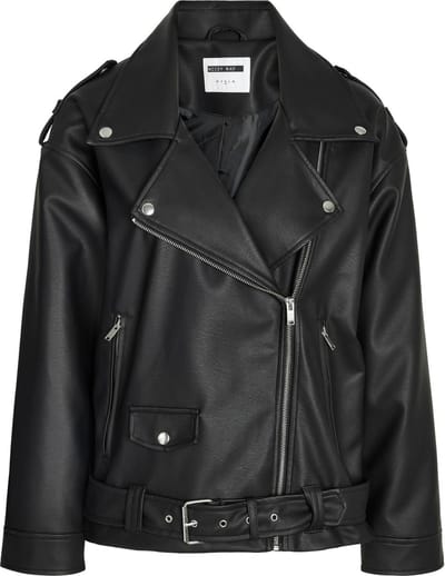 Noisy may Jas Nmpaulina Oversize Biker Jacket Noo 27027014 Black Dames Maat - M