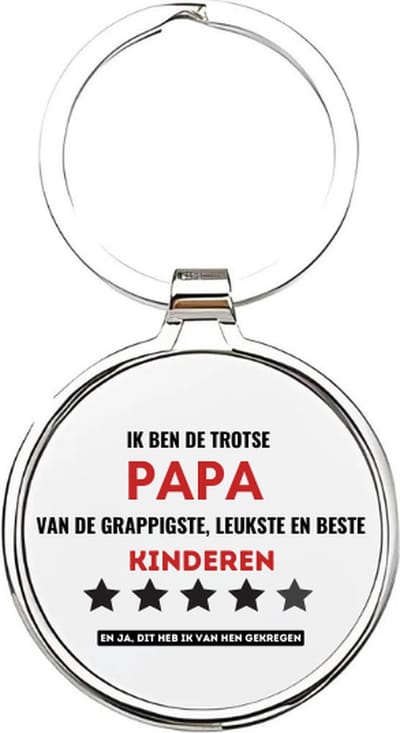 Akyol - ik ben een trotse papa van de grappigste, leukste en beste kinderen ooit Sleutelhanger - Papa - de leukste papa - vader sleutelhanger - papa sleutelhanger - sleutelhanger papa - familie sleutelhanger - vaderdag - 4 x 7,5 CM