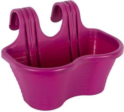 2 Stuks balkonbak roos bloempot fushia plantenbak kruidentuin 6.5L rechthoekige met haken