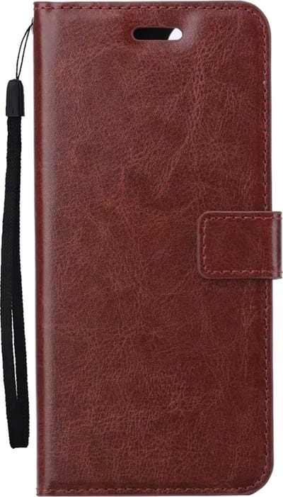 Hoes - Met Pasjeshouder - Geschikt voor OnePlus Nord 2T - Luxe Bookcase Portemonee - Flip Case - Kunstleer Book Case - Flipcase - Book Cover - Walletcase - PortemonneeHoes - Bruin