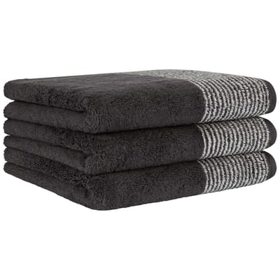 Cawoe Handdoek Luxury Home Two-Tone Een maat, 50x100 Set van 3