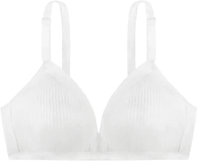 Dorina Niet voorgevormde Bh zonder beugel - Tiffany - Bralette met sluiting - Katoen - 85B - Wit
