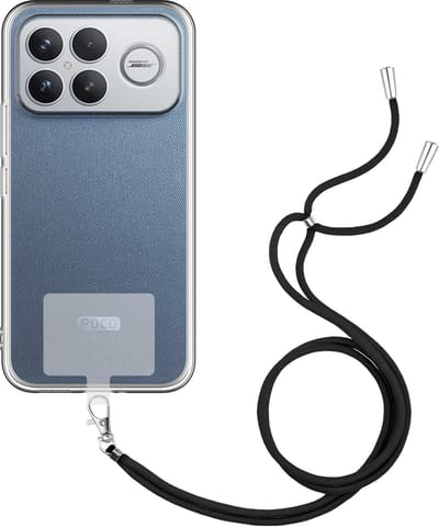 Cazy hoesje met koord geschikt voor Xiaomi Poco F8 Ultra Hoesje met Koord - Flexibele Case - Transparant