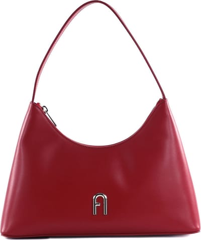 FURLA Leren Schoudertas Diamante Shoulder Bag Rosso Veneziano Rood