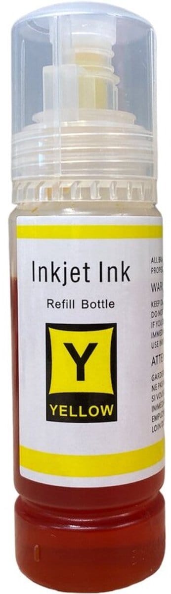 103Y | C13T00S44A Geel Huismerk inktfles compatible met Epson ECOTANK L1110 / ECOTANK L3110 / ECOTANK L3111 / ECOTANK L3150 / ECOTANK L3151 / ECOTANK L3156 / ECOTANK L3160 / ECOTANK L5190