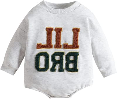 Matching Outfits voor Broers - Sweatshirt en Broek Set voor Grote en Kleine Broer - Lange Mouwen Rompers voor Jongens - Herfst, Winter en Lente Kleding