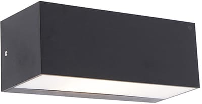 QAZQA houks - Moderne Wandlamp voor buiten - 1 lichts - D 10.1 cm - Zwart - Buitenverlichting