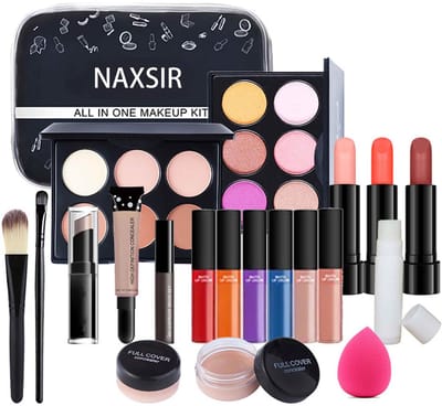 NAXSIR 20-Delige All-in-One Make-Up Set – Complete Beginnerskit + Professionele Tools​​ ​​Met Waterproof Formule, Vegan Penselen & Luxe Cadeauverpakking – Ideaal voor Dagelijks Gebruik en Avondlooks​