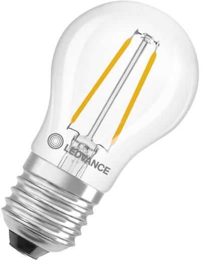 Ledvance LED Classic P45 Filament Lamp E27 - 1.8W 250lm 2700K 230V - Ø45mm - Geschikt voor Tafellampen, Nachtlampjes & Vitrines