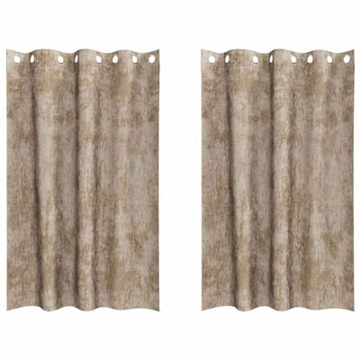 vidaXL Velvet Gordijnen 2 st champagne 175 x 140 cm Fluweel