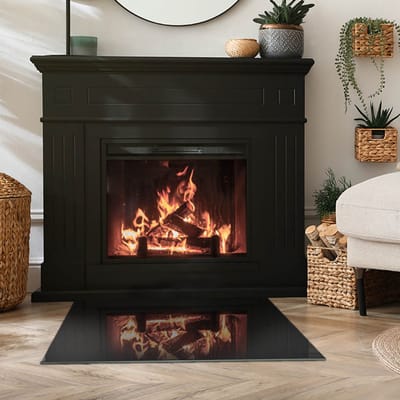 Coloray Vloerplaat Houtkachel - Plaat onder Houtkachel - 80 cm x 60 cm - Kachel Onderplaat - Zwart Vloerplaat Kachel - Verwarmingsaccessoires - Onderplaat Kachel - Houtkachel Vloerplaat - Vloerplaat Voor Kachel
