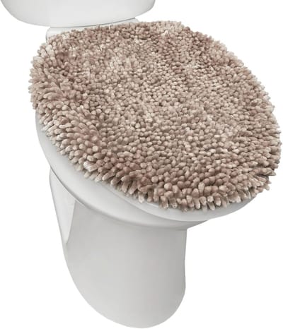 Luxe Pluche Chenille Toilet Deksel Cover - Machine Wasbaar - Ultra Zacht