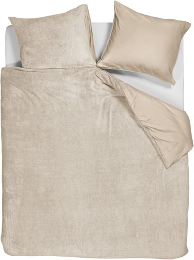 Ambiante Plush Teddy dekbedovertrek - Tweepersoons - 200x200/220 - Zand