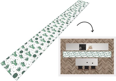 Keukenloper - Keukenmat - Patronen - Cactus - Planten - Vetplant - 400x50 cm - Keuken vloerkleed