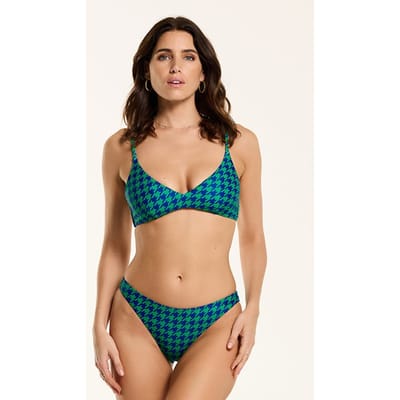 Shiwi Ladies Lou Bikini Set Pied De Poule Ocean Blue Check Size: 34 | Bikinis Outlet | Dames | Blauw