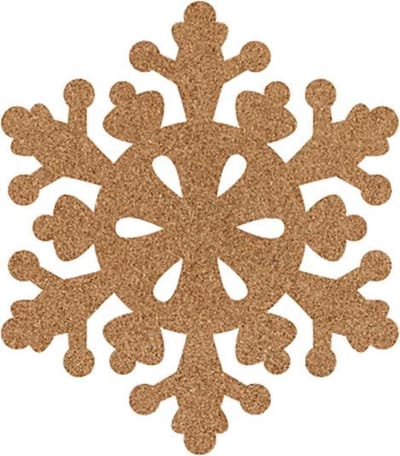 Sneeuwvlok 2 vilt onderzetters - Lichtbruin - 6 stuks - ø 9,5 cm - Kerst onderzetter - Tafeldecoratie - Kerst tafelen - Glas onderzetter - Woondecoratie - Tafelbescherming - Onderzetters voor glazen - Keukenbenodigdheden - Woonaccessoires
