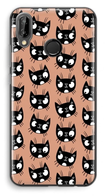 Case Company® - Hoesje geschikt voor Huawei P20 Lite hoesje - Kat - Soft Cover Telefoonhoesje - Bescherming aan alle Kanten en Schermrand