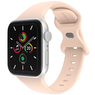 Siliconen⁺ bandje - Geschikt voor Apple Watch 1, 12, 2, 3, 4, 5, 6, 7, 8, 9, 10, 11, SE, Ultra (2 / 3) - 44/45/46/49 mm - Roze